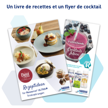 Brochure et flyer avec recettes et idées de cocktails.